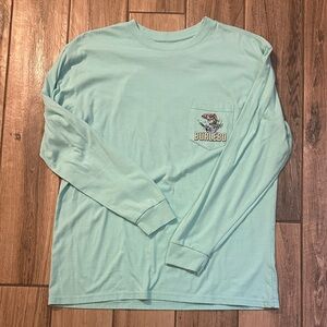 BURLEBO Men's Aqua Long Sleeve Shirt
